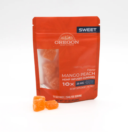 Sweet Mango Peach Hemp Gummies (250 mg)