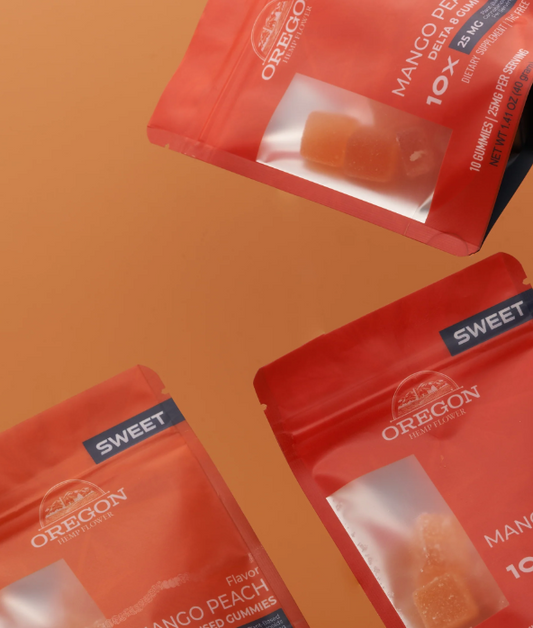 Sour Mango Peach Hemp Gummies